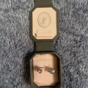 💕 NWT Vintage Y2K Juicy Couture Pink Crystal stud earrings💕